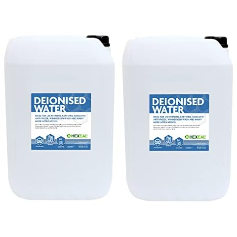 Hexeal DE-IONISED WATER | 2 x 25L | (De Mineralised/Deionised/Not Distilled) Pure Cover