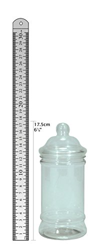 Britten & James Pack of 5 Clear Plastic Jars with Victorian Style Lids 500ml. Storage containers for Sweets, Candy, Supplements, Gifts and Coins. Ideal for Parties, Birthdays, Weddings etc. - Cosy Home Interiors Britten & James Pack of 5 Clear Plastic Jars with Victorian Style Lids 500ml. Storage containers for Sweets, Candy, Supplements, Gifts and Coins. Ideal for Parties, Birthdays, Weddings etc. - Image 4