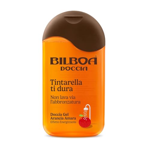 Bilboa Doccia Gel Arancia Amara, Tintarella Ti Dura, Non Lava Via l'Abbronzatura, Effetto energizzante, Dermatologicamente testato, 220 ml