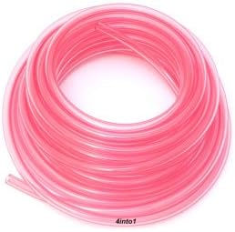 Helix Clear Pink/Red 3/16" Polyurethane Fuel Line - 5' Feet