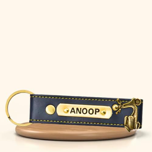 Image of Personalized Leather Keychain | Customised Leather Keychain for Men & Women | Added with Name & Charm