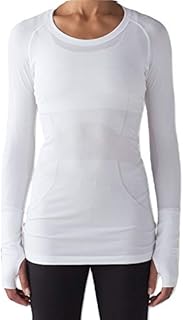 Lululemon Swiftly Tech Long Sleeve Crew (Heathered White, 10)