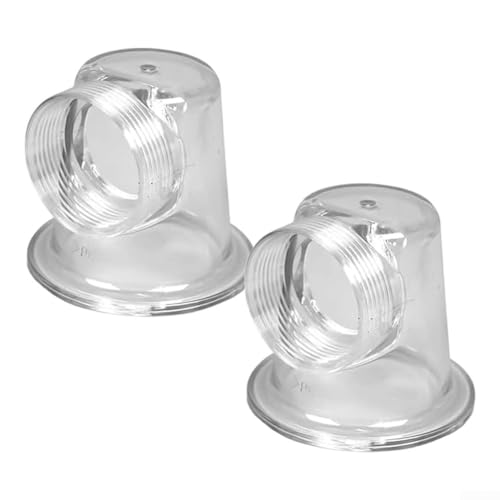 Coperchio prefiltro trasparente, inserto in plastica di ricambio per pompa di circolazione SPS 50, mantiene la piscina pulita (2 pezzi)