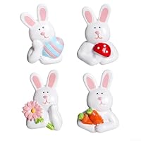 Calamite da frigorifero pasquali in resina a forma di coniglietto per decorazione della cucina, magnete a forma di uovo di coniglio, decorazioni per feste di Pasqua, ornamento magnetico, grazioso
