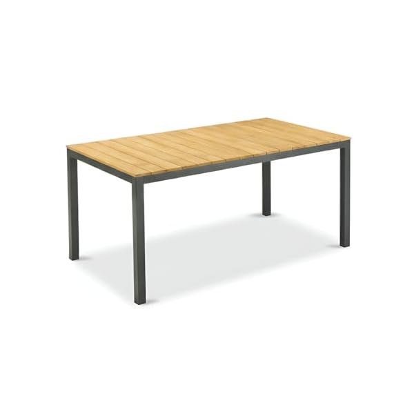 Gartentisch Scalea Teakholz & Aluminium Anthrazit