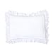YINFUNG Ruffled Pillow Shams White Standard Pillowcases Lace Shabby Chic Farmhouse Pretty Victorian Hypoallergenic Country Girls Vintage Frilly Pillow Cover Protector 20x26 1 Piece