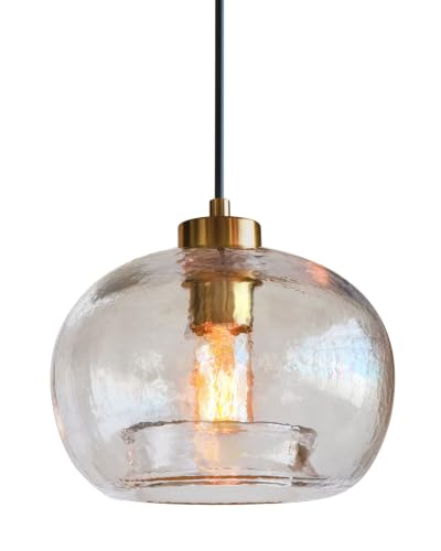 Image of CASAMOTION Pendant Light, Hand Blown Glass,Brass Gold
