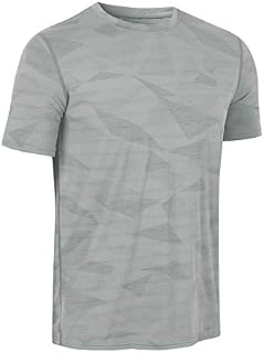 MEETYOO Mens Sport Shirt, Short Sleeve T-Shirt Running Top Breathable Gym Tee for Workout Jogging Fitness