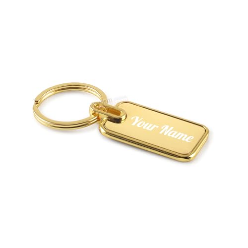Image of CORPORATE PORIUM Your Name Printed Stainless steel with House Shape Keychain for Men, Women, Home, Office, Bike and Car Customized Metal Key Chain for Real Estate House Gifts, Gold, Pack of 1