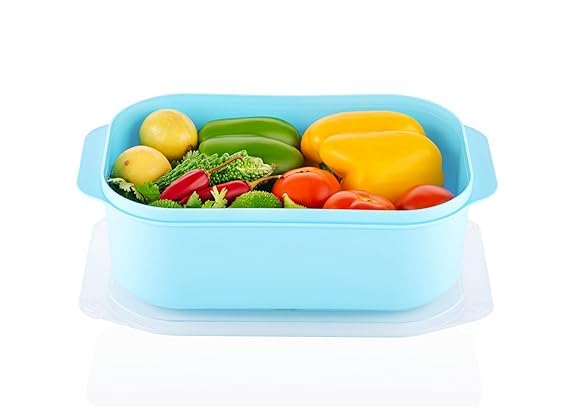 Image of SR Refrigerator Storage Box Fruit & Vegetable Containers for Fresh Keeping | Kitchen Storage for Food, Snacks, and Salad | Airtight Fridge Containers | Home,Household,Multi Use (3000Ml) (PACK OF 1)