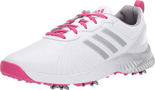 adidas Women's Response Bounce Golf Shoes, Footwear White/Real Magenta/Silver Metallic, 11