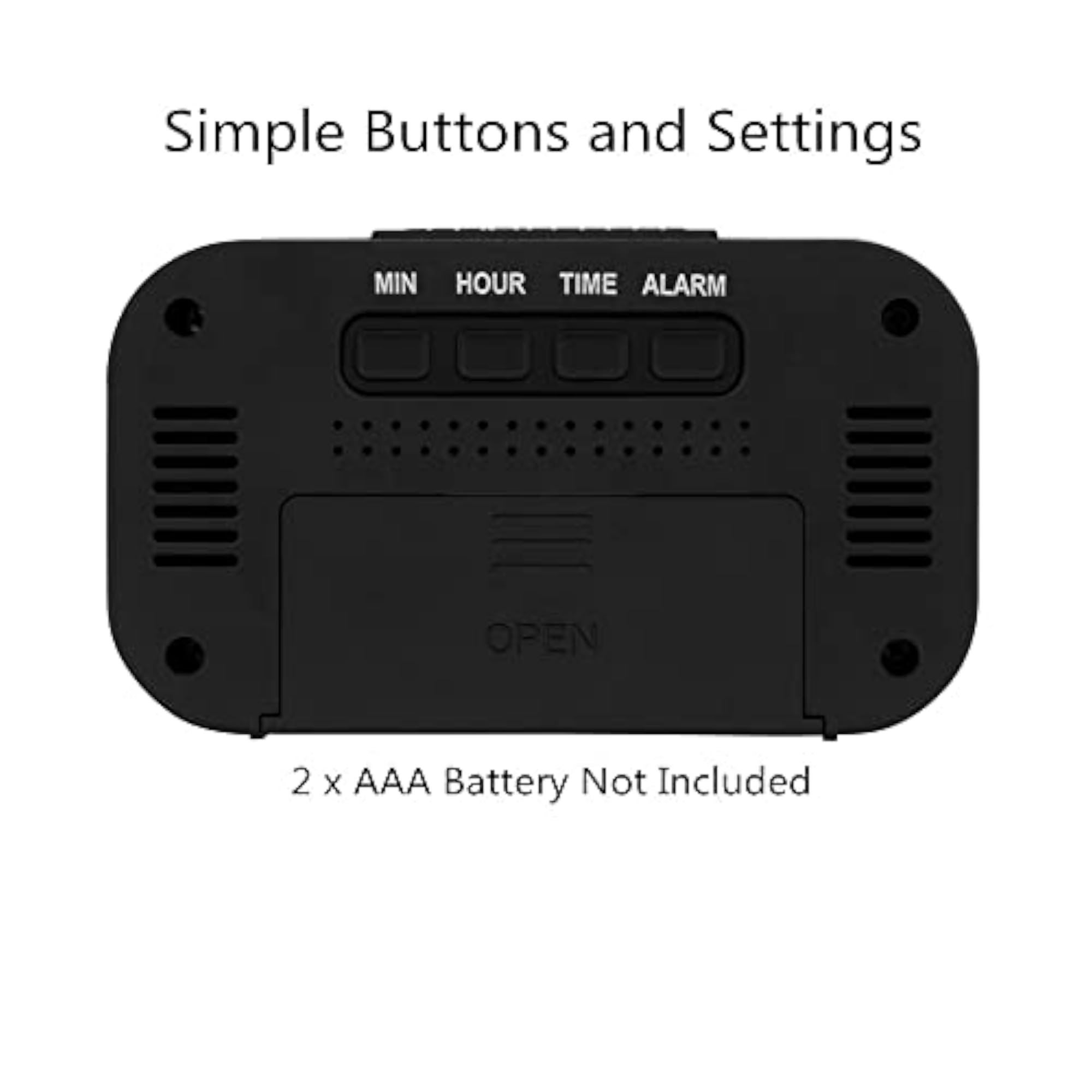 Small Digital Travel Alarm Clock, Simple Operation, Easy to Read