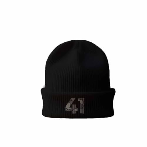 Beanie 41 Number noir à revers | Bonnet classique unisexe