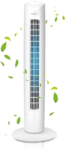 Aigostar 33QRV – Ventilateur colonne avec puissant moteur de 50W. Oscillant, 3 vitesses. Idéal...