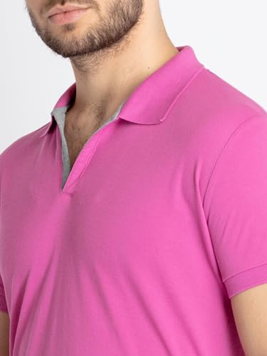 Image of Status Quo Men's Polo T-Shirt | Rich Cotton Blend | Slim Fit | All Day Comfort | Contrast Inner Placket | Polo Collar