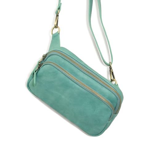 Image of Joy Susan Womens Fashion Purse Kylie Double Zip Sling Belt Bag
