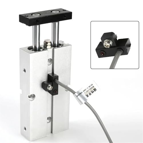 Vérin pneumatique double tige TN anti-rotation contre le jeu axial - 5