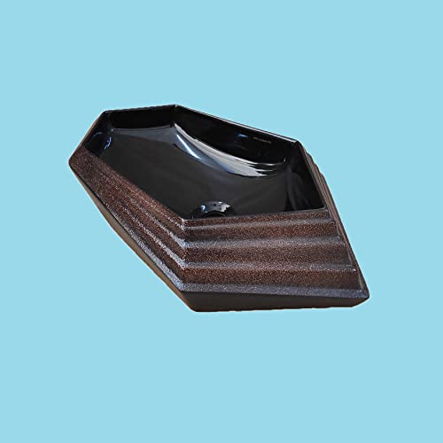 Image of Designer Wash Basin Table Top Over Counter Vessel Sink Glossy Finish White Sink for Bathroom (22 x 15 x 5.5 Inch)