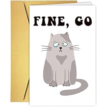 Funny Cat Leaving Goodbye Farewell Card Gift for Coworkers Friend, New Job Retirement Good Luck Goodbay Card, Humor 2026 Graduation Gift for Friend Classmate, Neighbors Moving