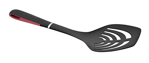 Jata AC5 - Espumadera de Nylon, Mango Ergonómico Silicona, Antideslizante, Apto Lavavajillas, Resistencia 240°, Negro