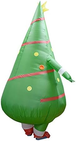 Miniatura 6 de Disfraz inflable de Papá Noel, divertido árbol de Navidad, disfraz de cosplay, fiesta de Navidad para adultos y niños