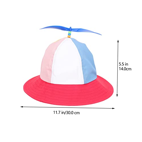 Sombrero de cubo infantil transpirable de bambú con libélula para el verano 6