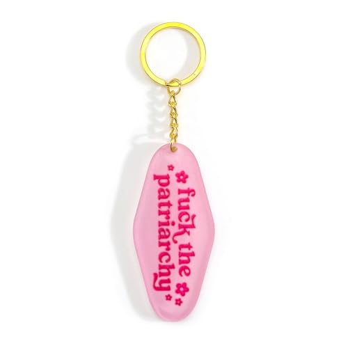 SHTALHST F*ck The Patriarchy Keychain Feminist Keychain Women Empowerment Gifts Inspirational Gifts for Women History Month
