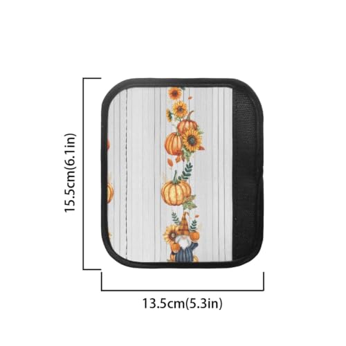 Image of Dreaweet Fall Pumpkin Sunflower Print Refrigerator Handle Covers Set of 4