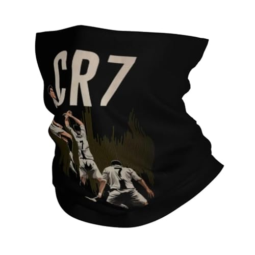 UUOEOOWU Bandana de fútbol personalizado Ronaldos CR7 para el cuello, protección UV, bufanda para la cara, para hombres y mujeres, diadema, tubo, pasamontañas
