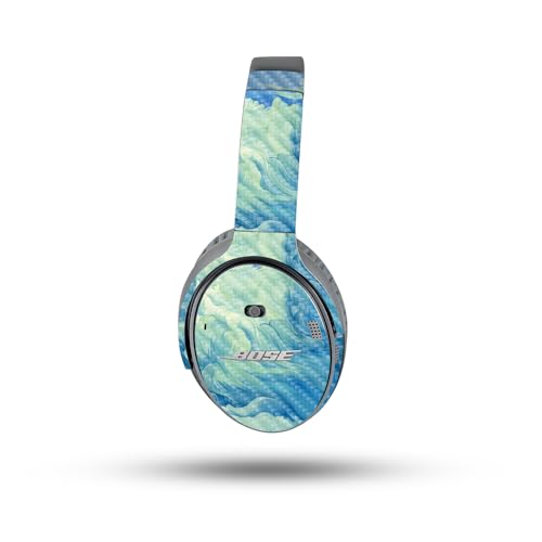 Image of MightySkins Carbon Fiber Skin Compatible with Bose QuietComfort 35 II Headphones - Visionary | Protective, Durable Textured Carbon Fiber Finish | Easy to Apply, Remove, and Change Style