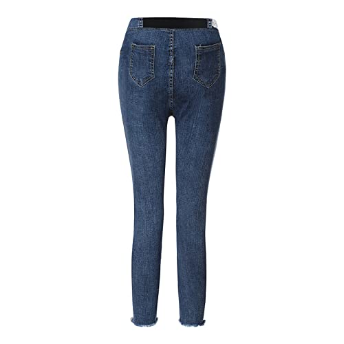 Pantalon de Maternité, Solike Femme Enceinte Jeans Déchirés Jeans de Maternité Femmes Mode de Grossesse Élasticité Ventre Prop Leggings Loose Pantalon (L, Bleu#Clair)
