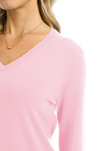 Image of QUALFORT Women's Sweaters Long Sleeve Soft Lightweight Basic Knitted Pullover Sweater