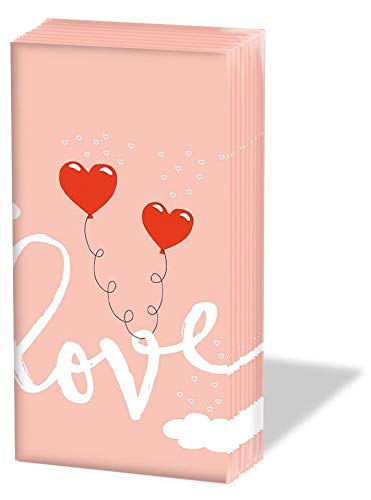 Ambiente Love Ballons Taschentücher – Rosa