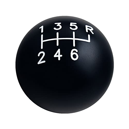 DEWHEL Black/White Inlay 200 Grams Weighted Aluminum Shift Knob 6 Speed Short Throw Shifter M10X1.5 M12X1.25 M10X1.25 M8X1.25 Reverse Upper Right