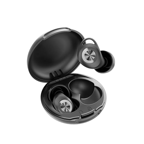 Tapones Oidos Ruido Dormir,45dB Tapones Oidos Cancelacion de Ruido Protección Auditiva para Dormir/Concentración/Conciertos, con 8 Reutilizable Puntas(XS/S/M/L) y Estuche Negro brillante