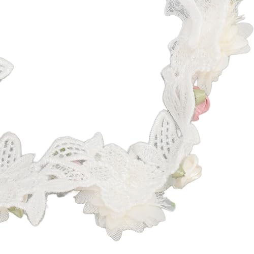 Tiara de Batismo para Bebês, Faixa Elástica de Renda para Batismo, Segura, Delicada e Versátil para