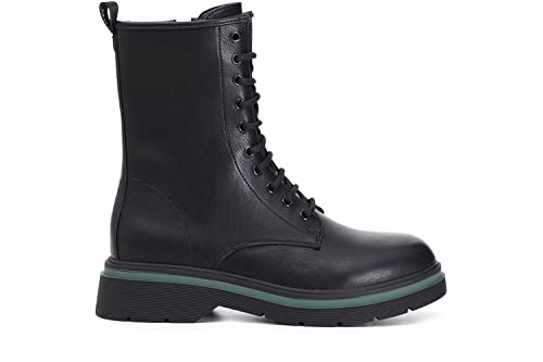 Bottes en cuir CAFèNOIR C1XH9004 l'élégance italienne et des finitions soignées pour femme
