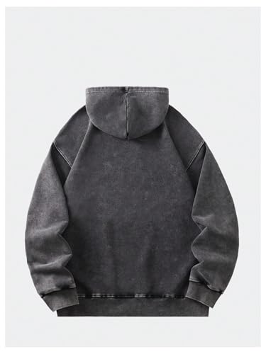 SOLY HUX Men's Vintage Hooded Sweatshirts Drop Shoulder Long Sleeve Washed Baggy Hoodies Pullover Streetwear2