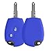 kwmobile Accessoire clé de Voiture Compatible avec Renault Dacia 2-Bouton - Coque en Silicone Souple pour Clef de Voiture Bleu