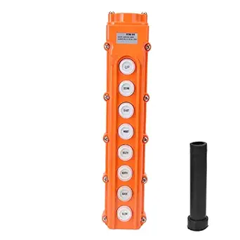 Crane Controller Hoist Remote Lifting Pendant Control Station Push Button Switch 8 Way COB?64 220V/500V for Hoist Crane Control