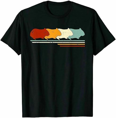 Retro Vintage Guinea Pig Animal Lover T-Shirt Funny Tee Gift for Men