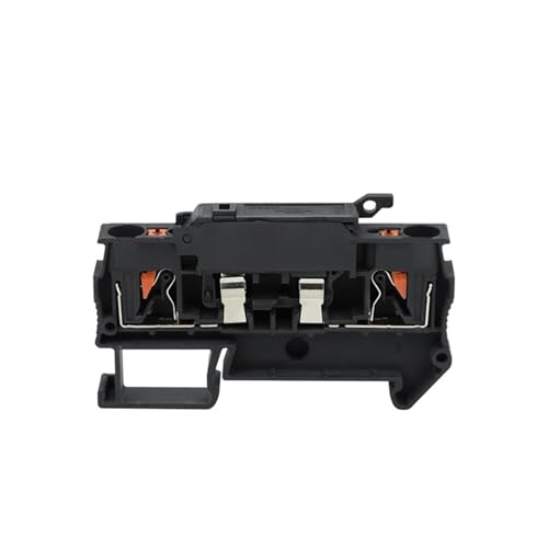 Conector de palanca PTC4-HESI para evitar cortes de luz, borne DIN negro de 10 unidades