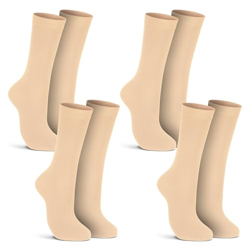 Image of 4 Pairs Silk Liner Socks Ultra-lightweight Hiking Liners Calf Sweat Absorption Socks for Adult