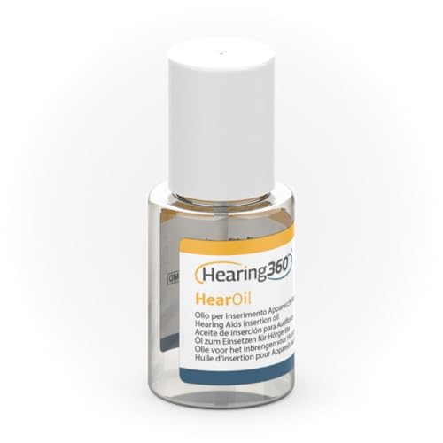 Hearing360 - Aceite de almendra natural lubricante 15 ml-extracto para facilitar la inserción y extracción de los audífonos