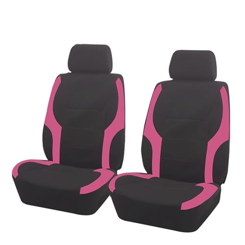 Housses de siège de voiture universelles en polyester rose style sport auto