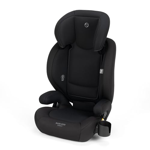 Maxi-Cosi RodiSport Kids Booster Car Seat High-Back Backless Booster 10-Position Headrest Easy Latch System Reclining Chair Belt Guide Fits 40-100 lbs 43.4-57 in Sea Shadow