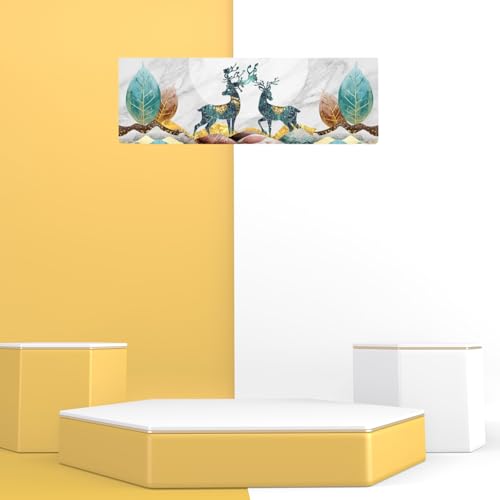 Image of Polyester Printed Air Conditioning Dust Cover Folding Designer Ac Cover For Indoor Split Ac 1.5 Ton (97X 31X 21 Cm ) (Deer)