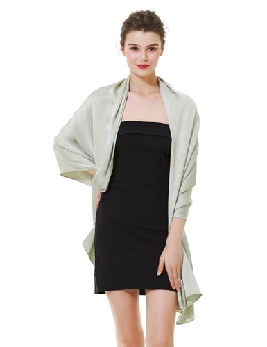 BEAUTELICATE Women Satin Shawl for Evening Dresses Wedding Shawls for Bridal Party Bridesmaid Scarves2