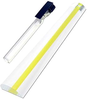 MagDepo 2X Bar Magnifier with Color Guiding Line 1 Bonus 2X Stick Bar Magnifier with Clip Magnifying Glass for Reading Books, Magazine, and Small Print