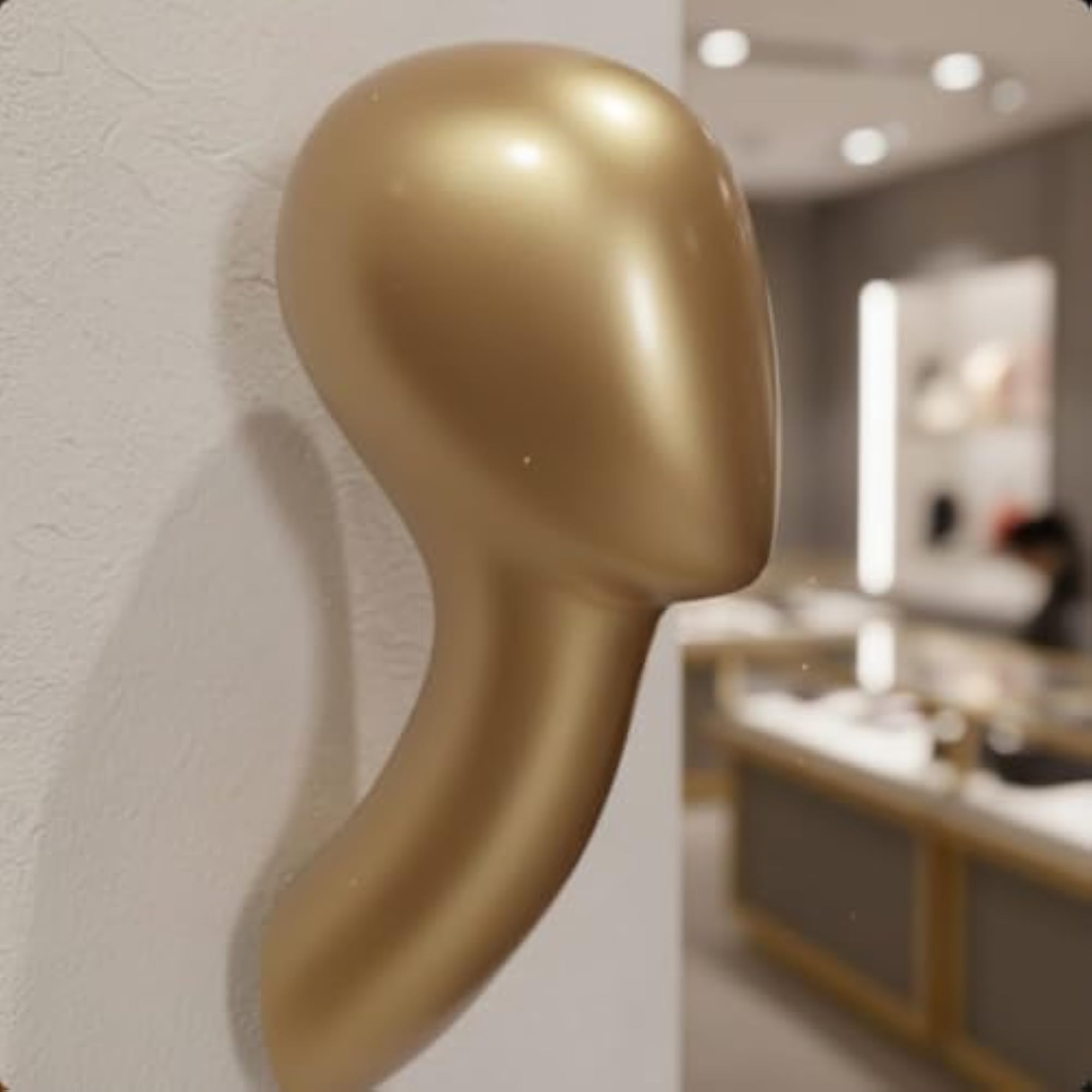 Curved Neck Wall Mount Head Form Glossy Finish